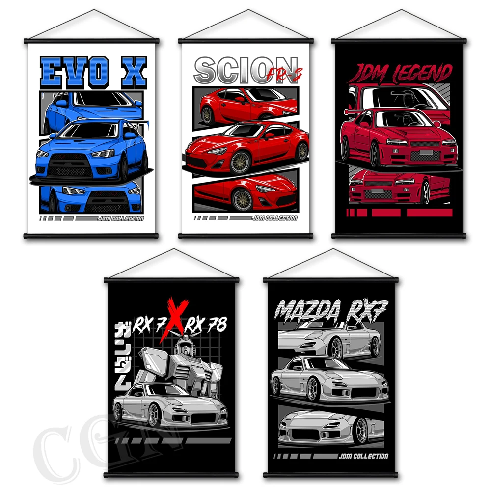 

Luxury Car Wall Artwork Canvas Painting Modular Pictures Poster JOM Collection Hanging Scrolls Home Decoration For Living Room