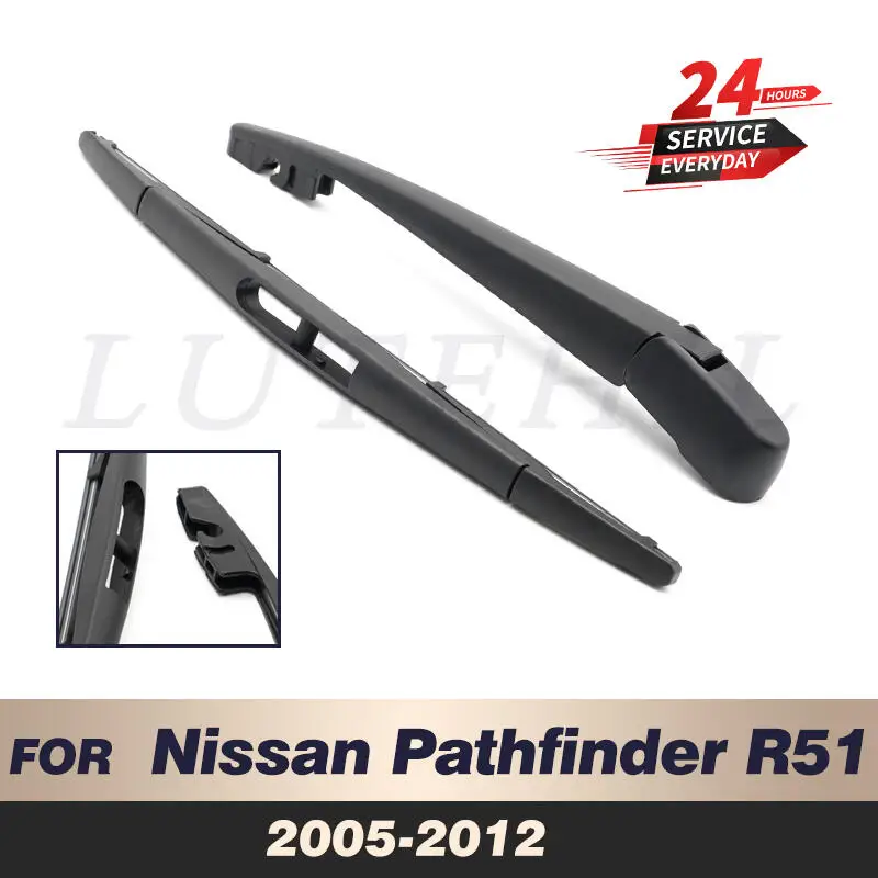 

Стеклоочиститель 12 дюймов, комплект щеток и рычагов заднего стеклоочистителя для Nissan Pathfinder R51 2005-2012 2006 2007 2008, лобовое стекло, заднее окно