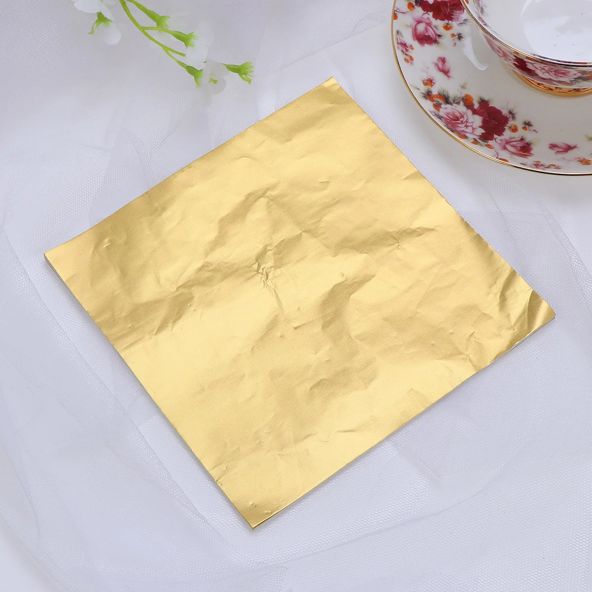 

100pcs Aluminium Foil Paper Golden Wrapping Paper Gift Packaging Paper for Chocolate Candy Bath Bombs