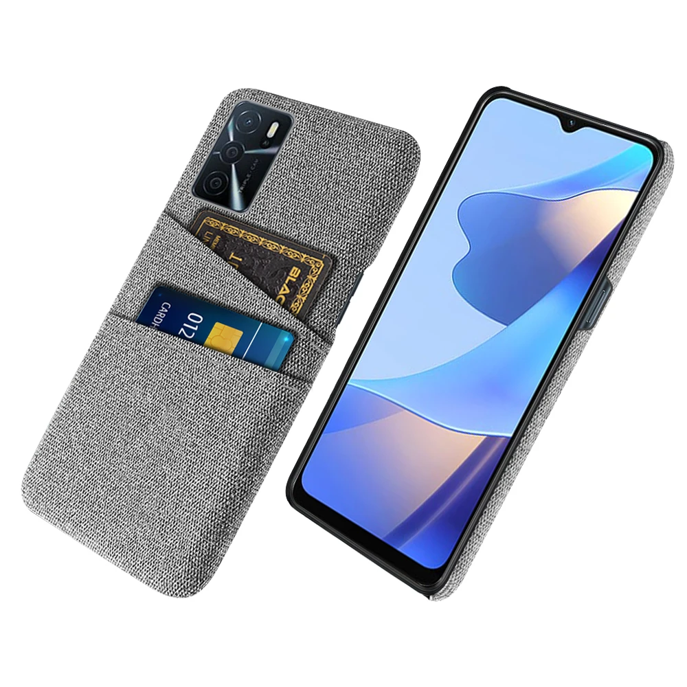 

Cloth Case For Oppo A16 6.52" Case Luxury Fabric Dual Card Cover for Oppo A16s A 16 S OppoA16 CPH2269 Wallet Cover Funda Coque