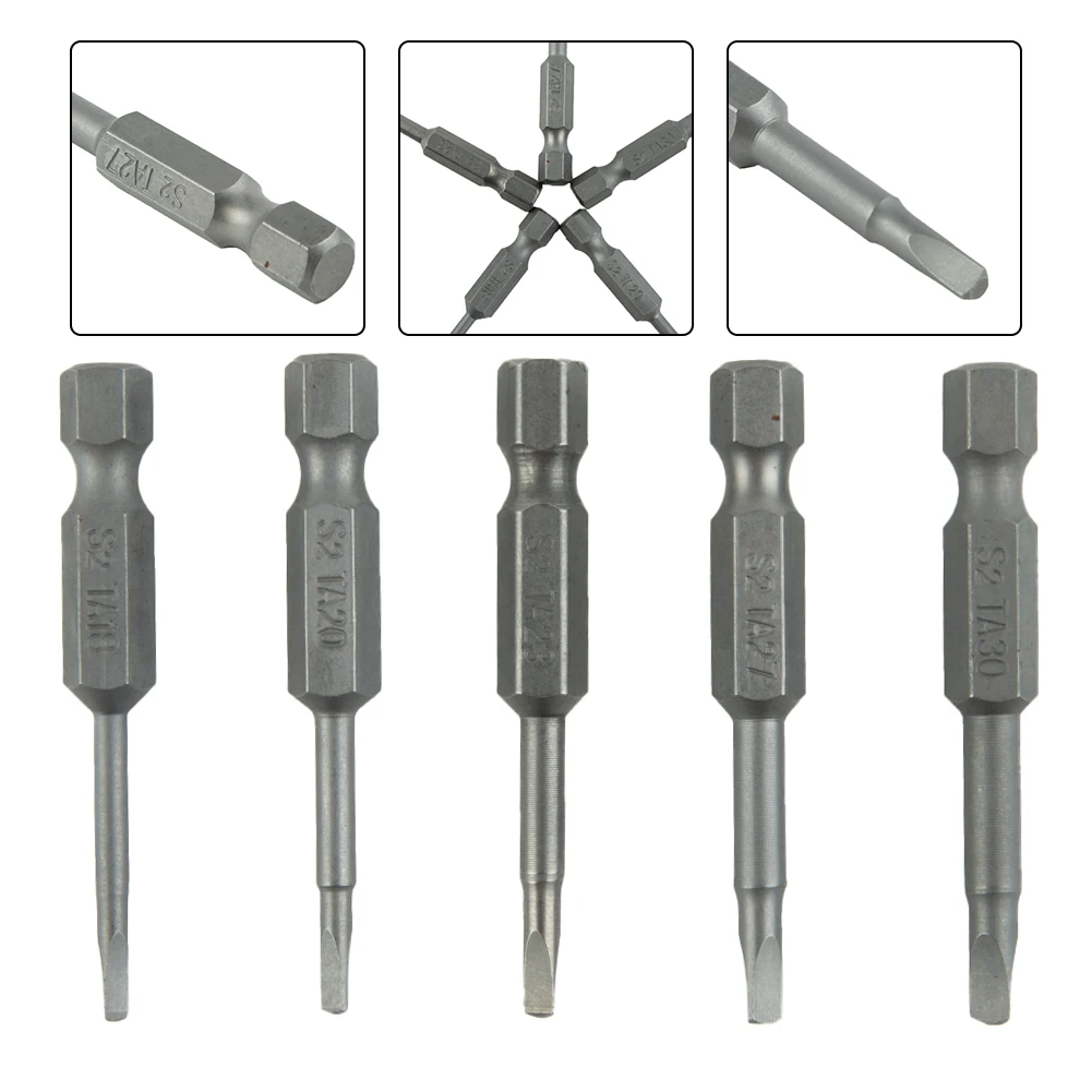 

5Pcs Magnetic Triangle Head Screwdriver Bits 1/4inch Hex Shank Power Tool For Electric Screwdrivers Repairing Precise Instrument