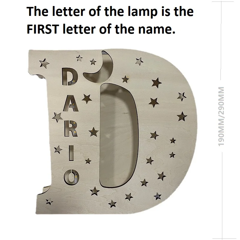 Индивидуальный Настенный декор светодиодный ночсветильник 24 буквы с именем