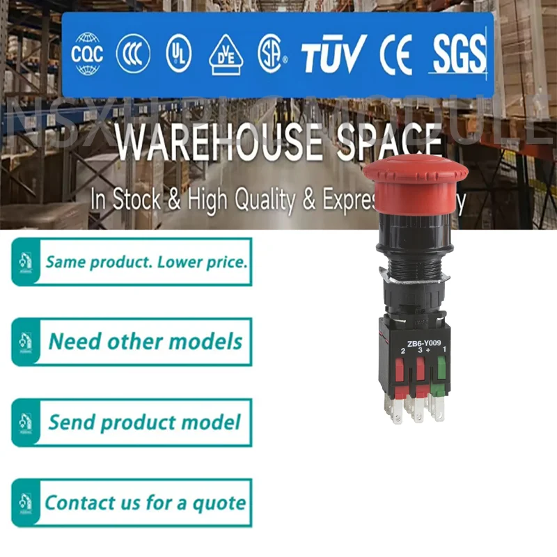 

Кнопка аварийной остановки XB6-AS8349B