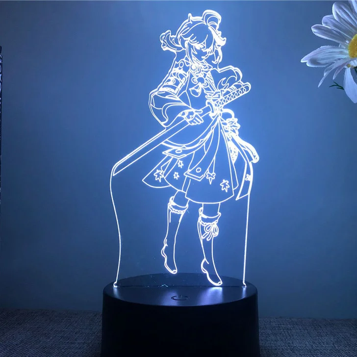

Xiao Hu Tao Keqing Genshin Impact led lamp manga anime cute sensor Birthday room decor Decor Decoration lamp led Wall