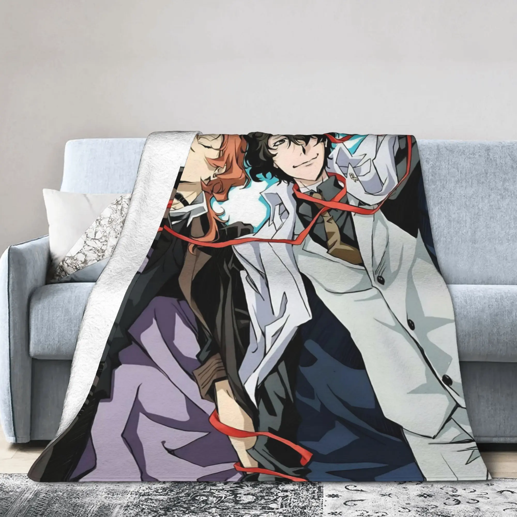 Фото Dazai Bungo Stray Dogs   Blanket  Super Soft Print Plush Bedding Throws For Kids Adult Couch Bed Flannel Bedspread Bed Cover №1