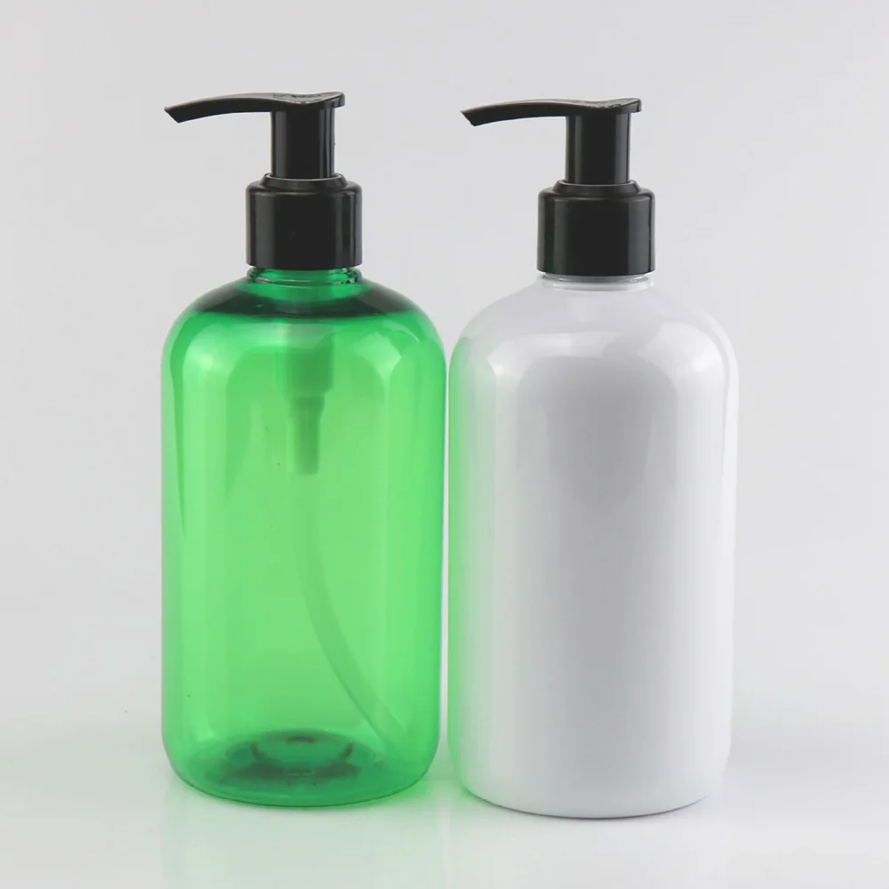 300 мл 7 цветов в наличии многоразовая пластиковая бутылка для лосьона с черным