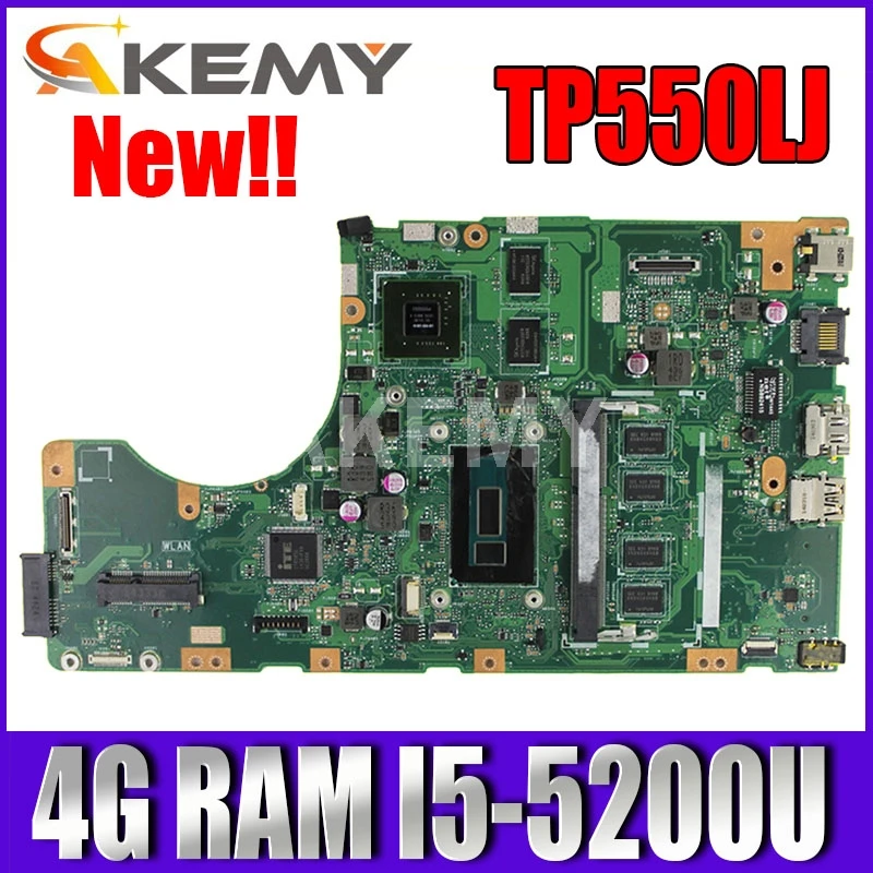 

Материнская плата Akmey TP550LJ W/ I5-5200CPU 4 Гб ОЗУ GT920M/2G для Asus TP550 TP550L TP550LD TP550LJ Материнская плата ноутбука LVDS