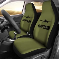 captain and co pilot car seat covers set army green militarypack of 2 universal front seat protective cover