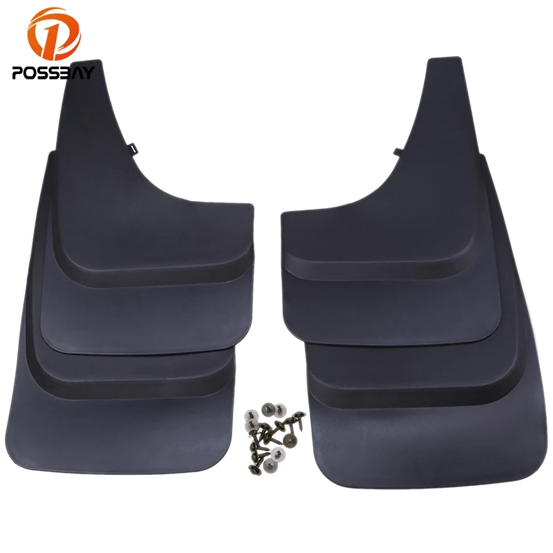

POSSBAY 4x Universal Car Mudguards Mud Flap Splash Guards Cover for Pick-up Truck Fenders Mudflaps Car Accessories Styling