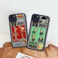 one piece luffy zoro ace sanji phone case for iphone 13 12 11 pro max mini xs 8 7 plus x se 2020 xr matte transparent cover