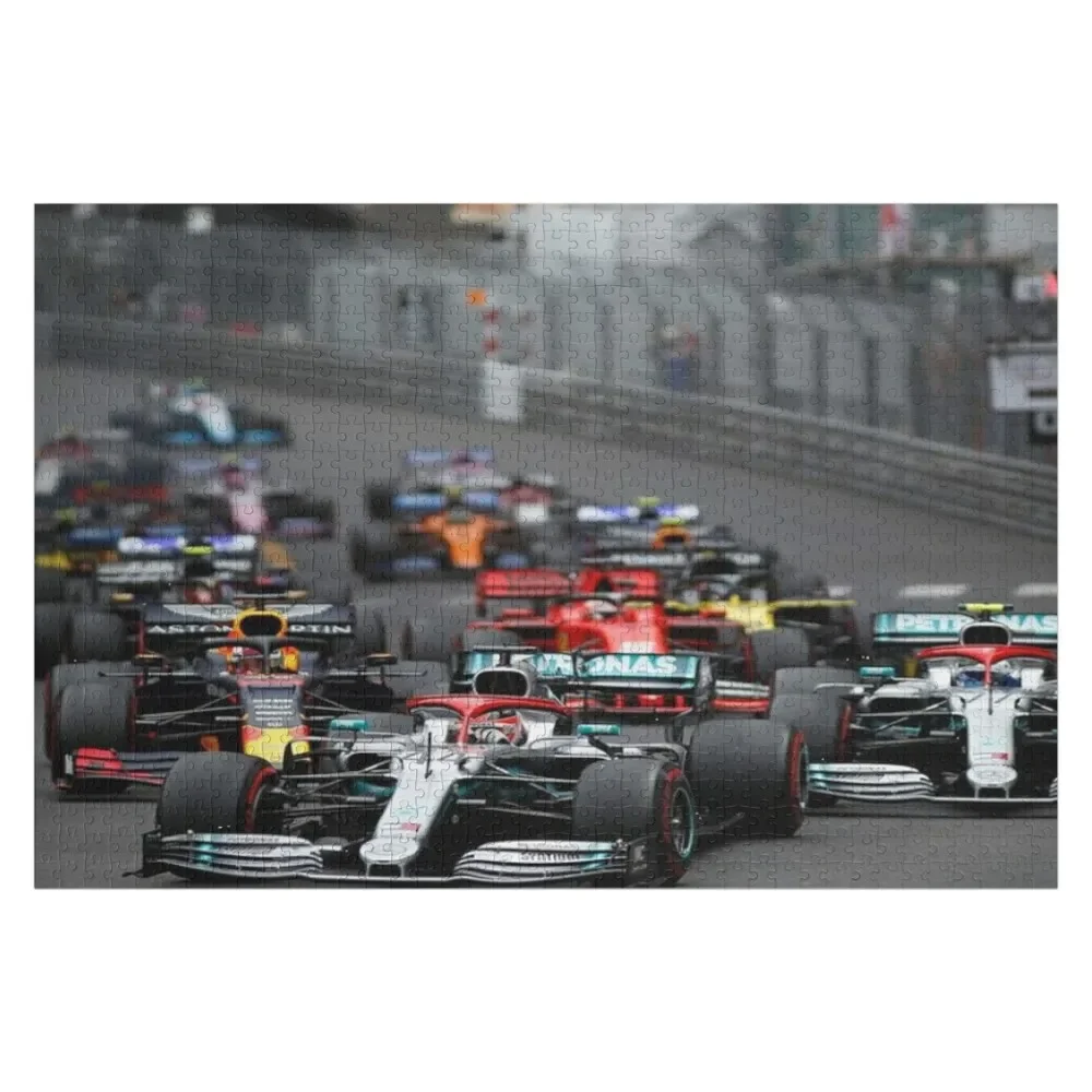 F1 гоночный старт головоломка искусственная деревянная с животными