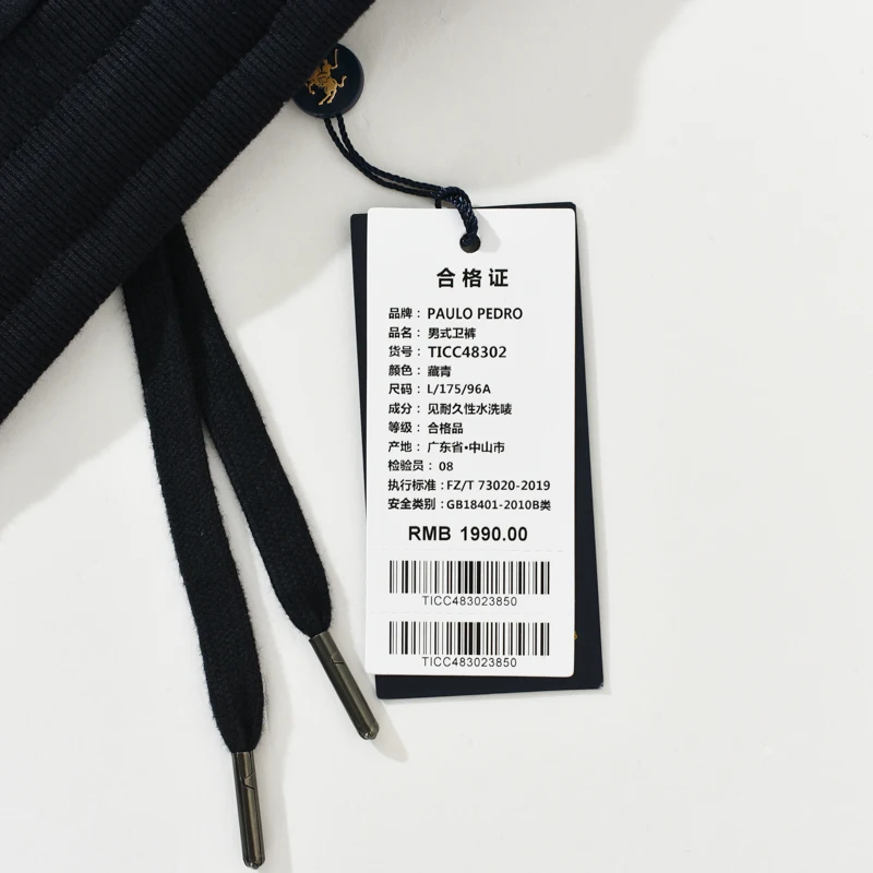 Мужские спортивные штаны Ticc48302 Paul Peter темно-синие утепленные повседневные для