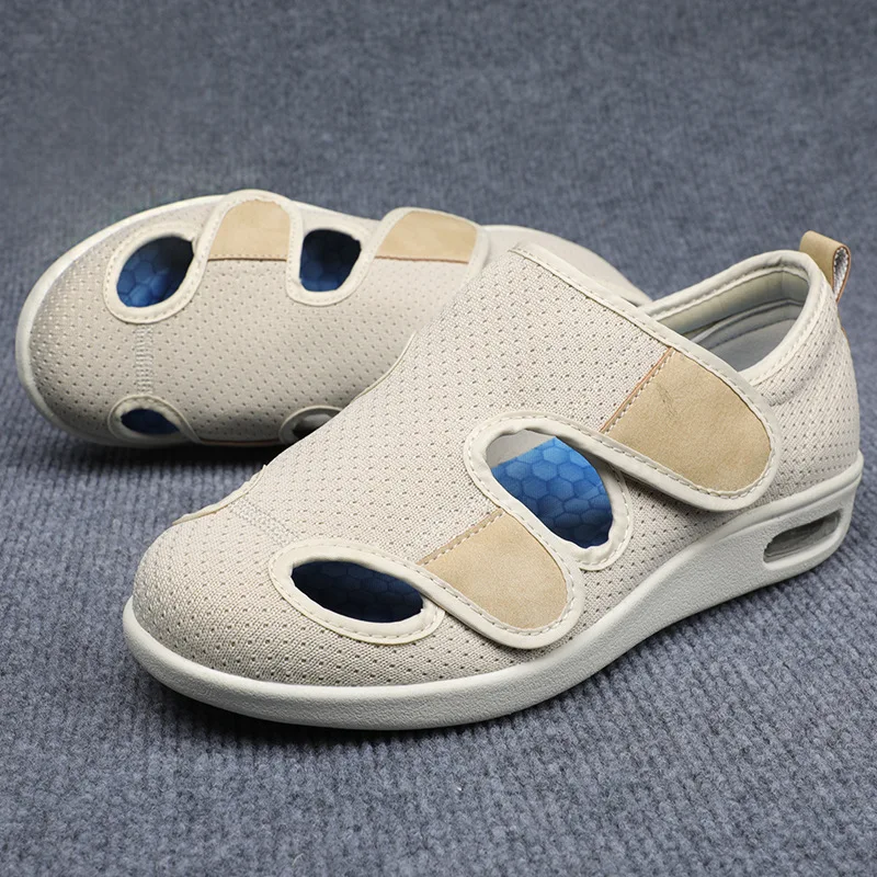 XIHAHA Casual Sandals Orthopedics Wide Feet Swollen Shoes Thumb Eversion Adjusting Soft Comfortable Diabetic Shoes Mom Dad Shoes