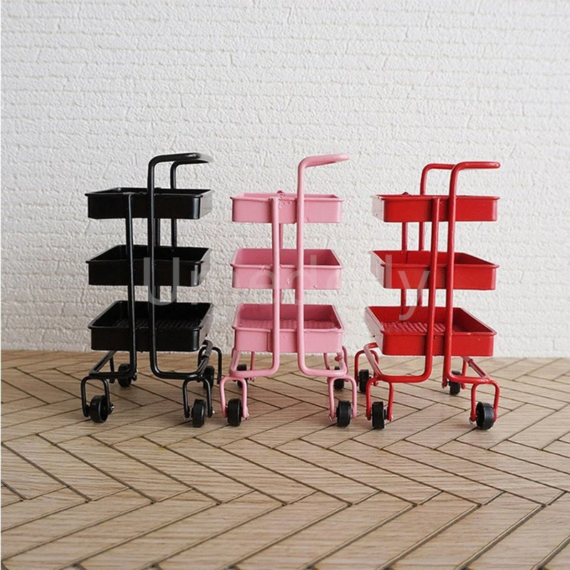 Миниатюрная тележка для кукольного домика в масштабе 1/6 или 1/12 органайзер