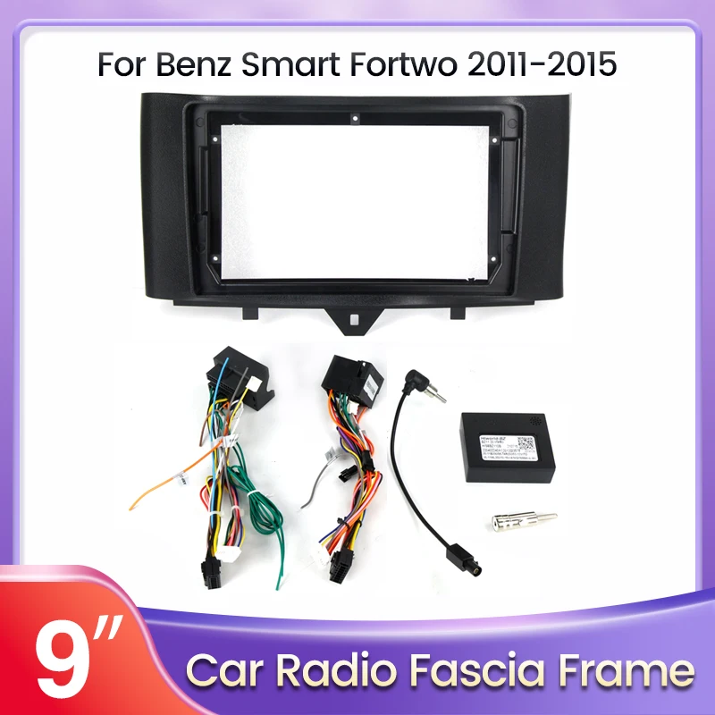 

9inch 2 din Android Autoradio DVD Stereo GPS NAVI Car Radio Frame for Mercedes Benz Smart Fortwo 2011-2015
