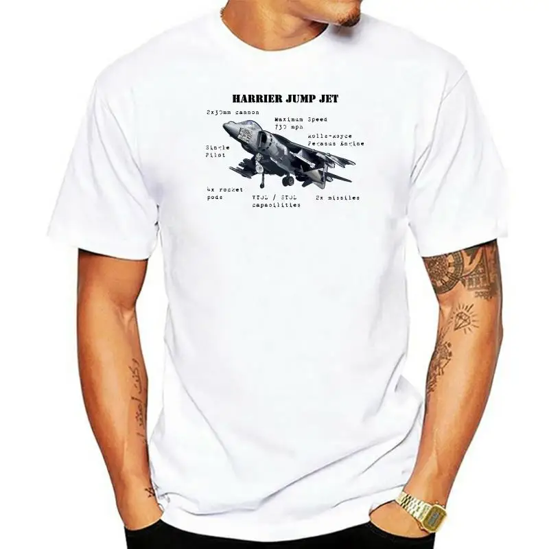 

Fashion New Top Tees T shirts Harrier Jump Jet Raf fighter jet mens 100% cotton t shirt