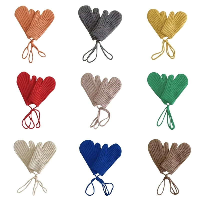 

Children’s Mittens 4-10 Years Toddler Lined Knitting Mittens Winter Gloves Warm Skiing Gloves for Boy Girl Clothing Accs