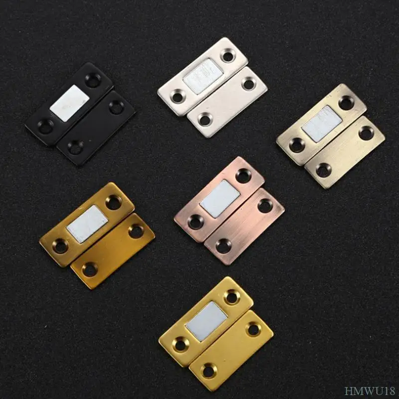 

2pcs/Set Strong Magnetic L Shaped Door Closer Cabinet Door Catches Latch Furniture Doors Magnet Stop Cupboard Suction Tool