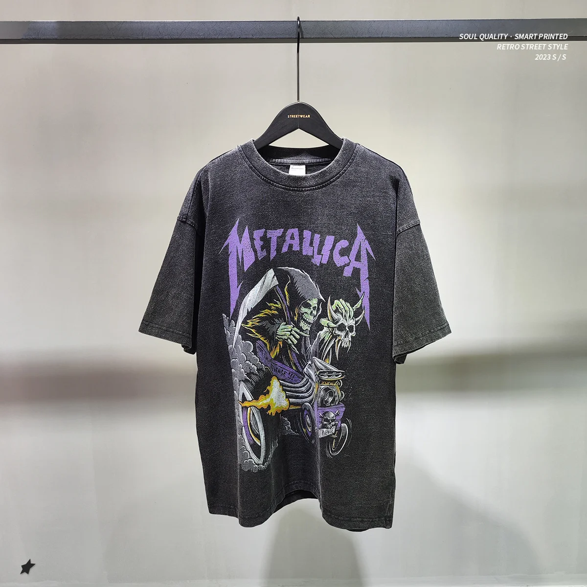 

Футболка с винтажным принтом, свободная брендовая одежда с коротким рукавом