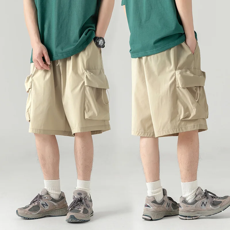 

Мужские шорты-карго ARENS цвета хаки, бриджи для мужчин, летние свободные бриджи с карманами в стиле хип-хоп