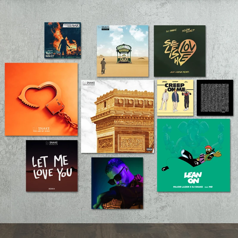 

Dj Snake Album Poster Rock Electronic Music Star Singer Photo Cards Sticker Live House Bars Room Wall Decor Home Art Decoration
