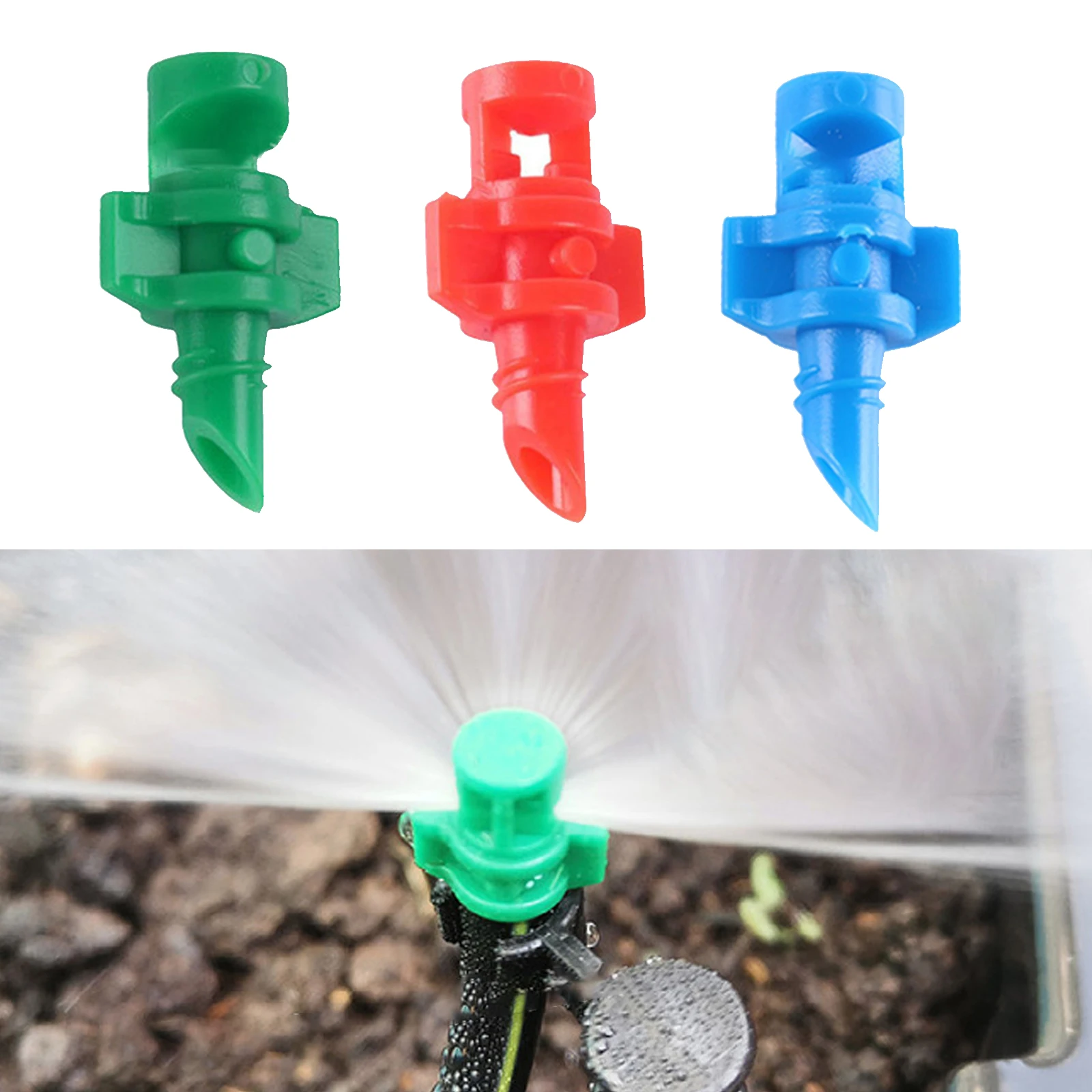 

50pcs, 90/180/360 Angle Sprinklers Miniature Garden Lawn Water Spray Atomization Sprinkler Nozzle Irrigation System