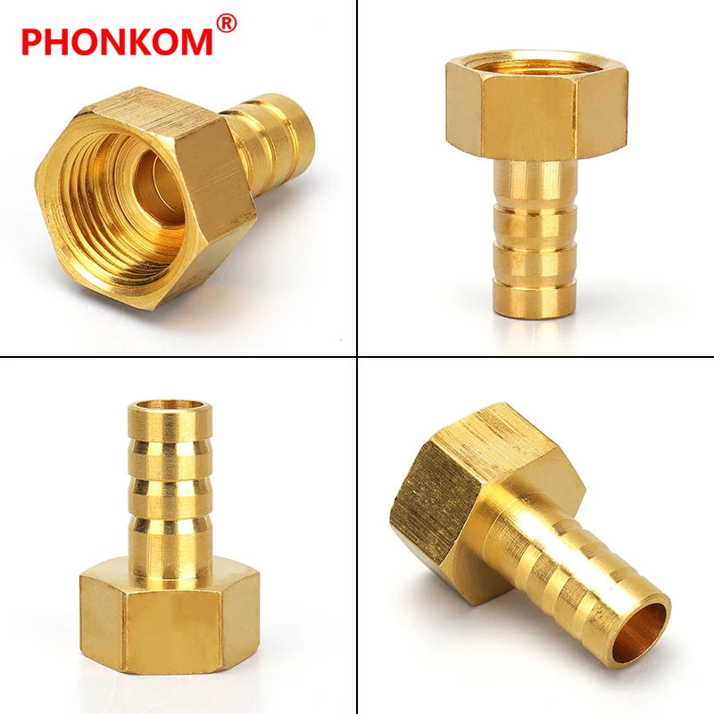 Латунный фитинг для сантехнических шлангов PHONKOM 6 мм-25 мм штуцер DN15 1/2 дюйма 3/4 BSP