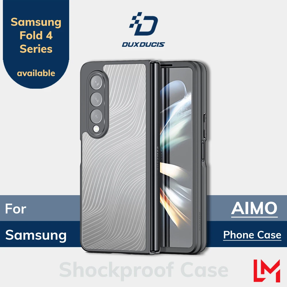 

DUX DUCIS AIMO Shockproof Hard Case for Samsung Galaxy Z Fold 4 Matte Clear Back Cover anti-slip anti-yellow Protective Casing