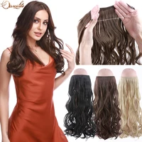 s noilite 20inches synthetic natural hair invisible wire in hair extensions no clip with secrect line easy attach hairpiece
