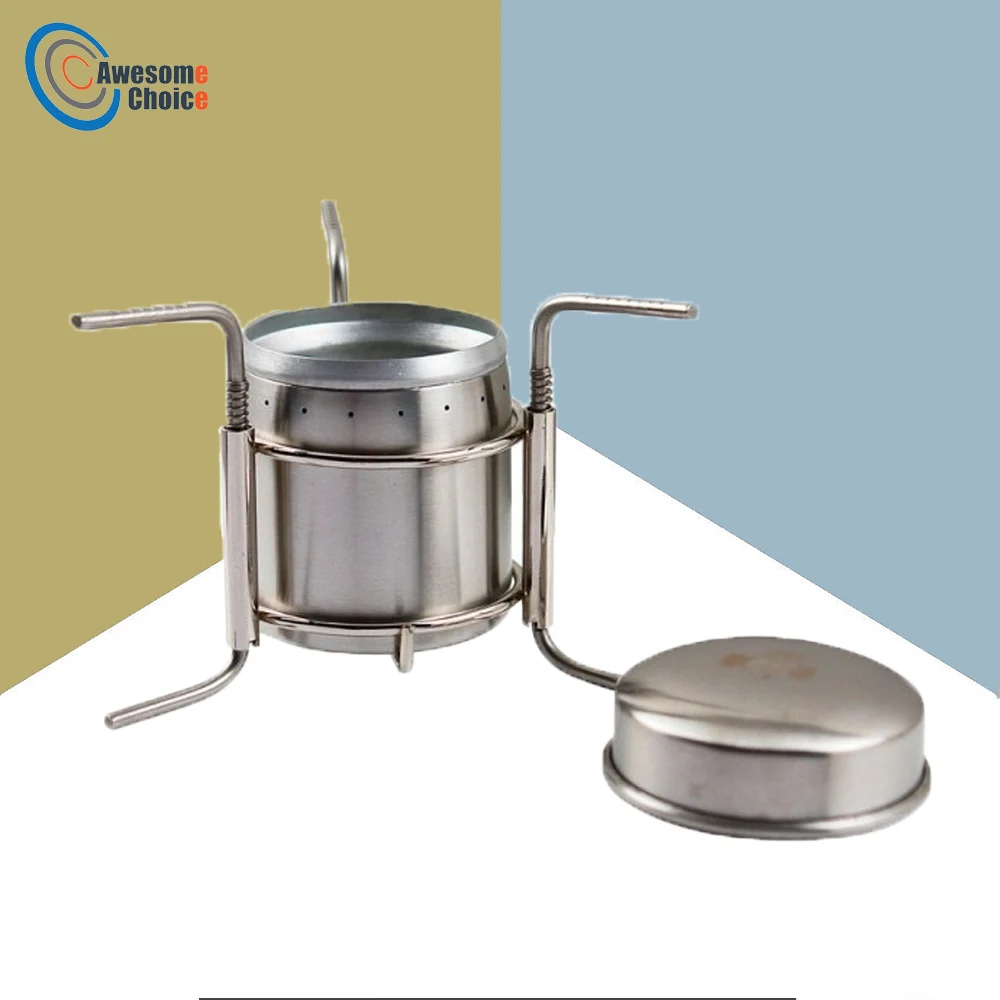 

Portable Mini Alcohol Stove Burner Outdoor Ultralight Steel Camping Cooking Stove Outdoor Camping Backpacking Tourist Burner