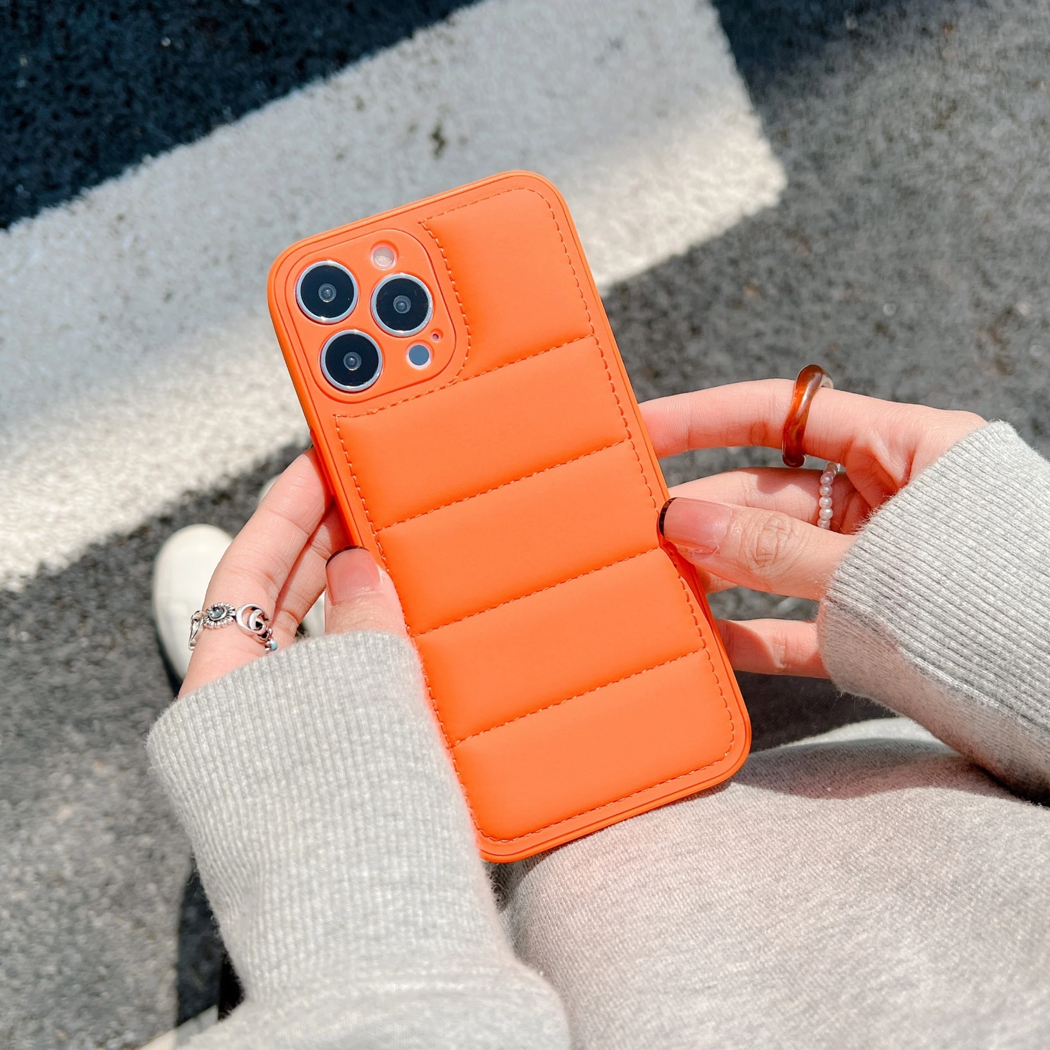 Пуховик с пузырьковым покрытием подходит для сотового Iphone 13 12 Pro Max 11 XR XS X