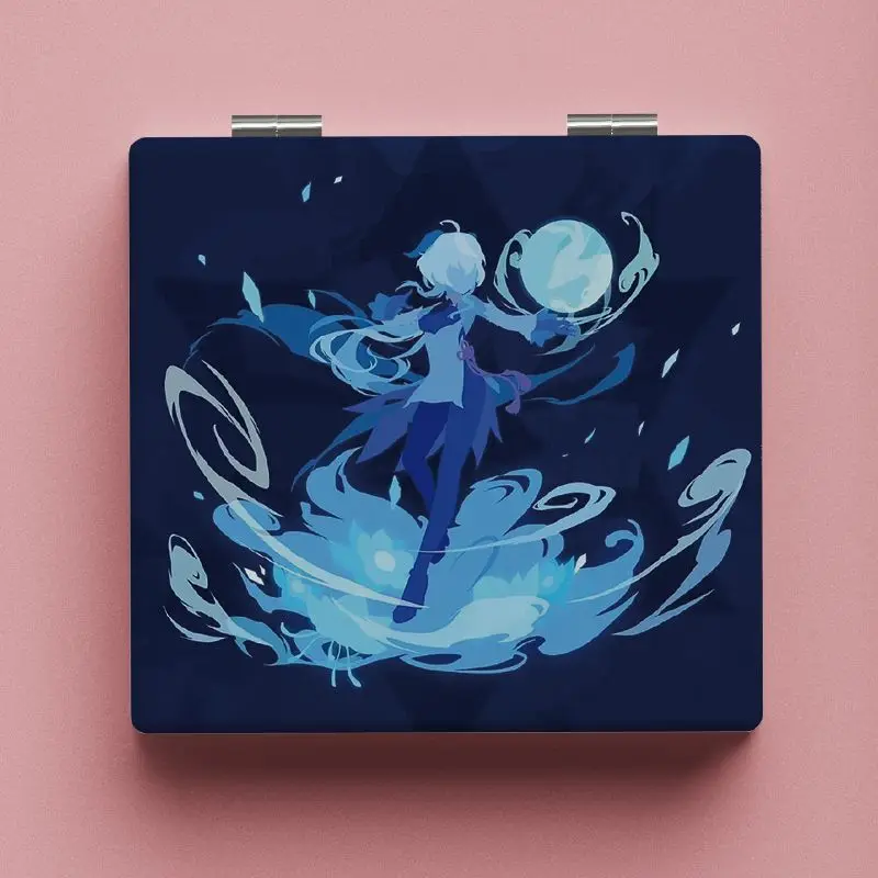 Складные косметические зеркала Yuan Shen Ganyu Zhongli ручное зеркало для макияжа Barbatos Xiao