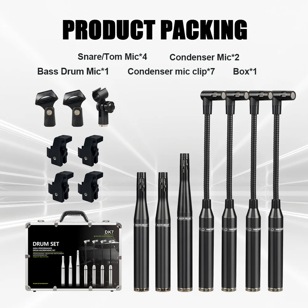Металлический конденсаторный микрофон DK7 с серебряным усовершенствованным