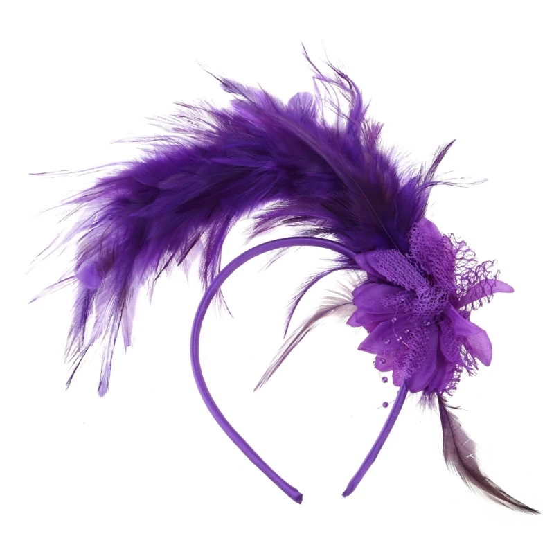 652F чародейская повязка на голову с перьями для праздника карнавала 1920-х годов