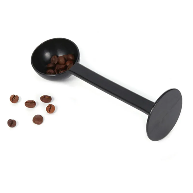 

1pcs Plastic/Stainless Steel 2 In 1 Coffee Powder Coffeeware Measuring Spoon Multifunction Coffee Press Scoop Kitchen Supplies