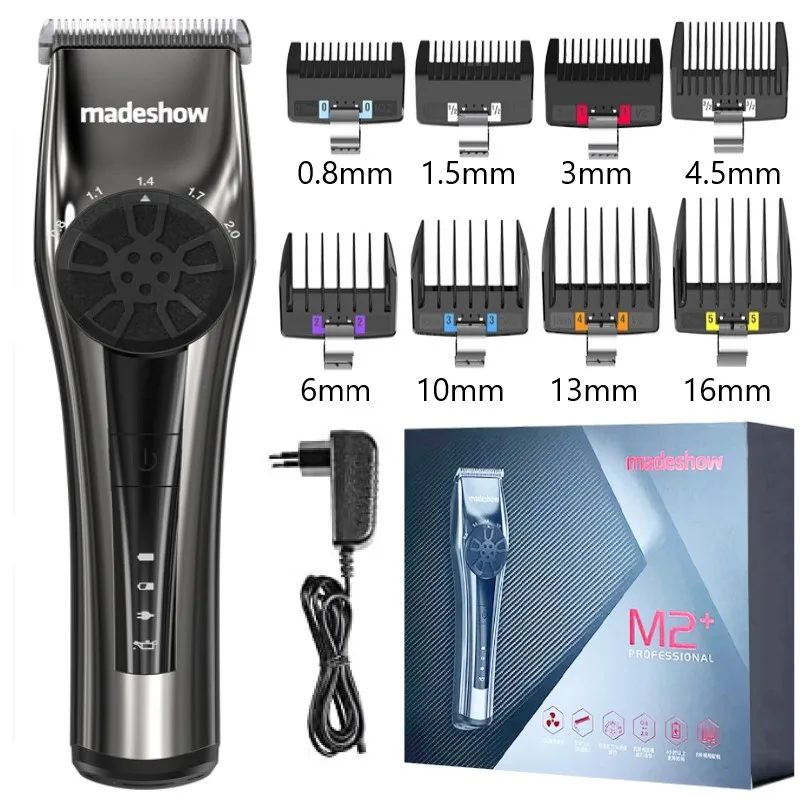 Hair Trimmer For Men Newest Madeshow M2+ Electroplated Body Adjustable Professional Hair Clipper Cordless/Cord Haircut Machine