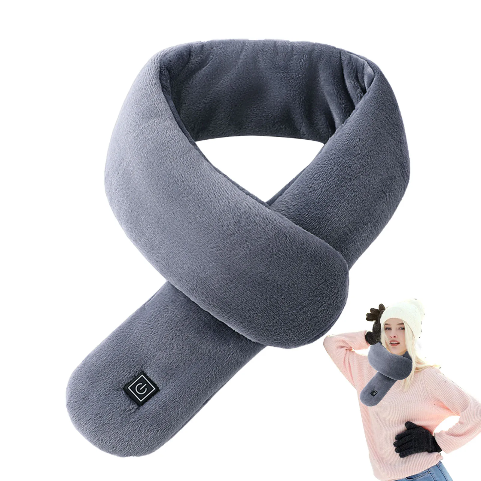 

Шарф с электрическим подогревом, нагревательная подушка для шеи, рельефная термозащита для шеи с 3 уровнями нагрева, идеально подходит для м...