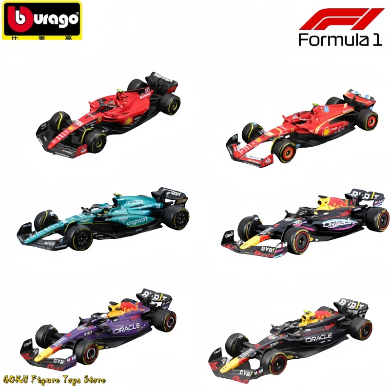 2024 Новый горячий Bburago F1 1:43 Ferrari SF24 Aston Martin AMR23 Red Bull Racing RB20 Миниатюрная литая под
