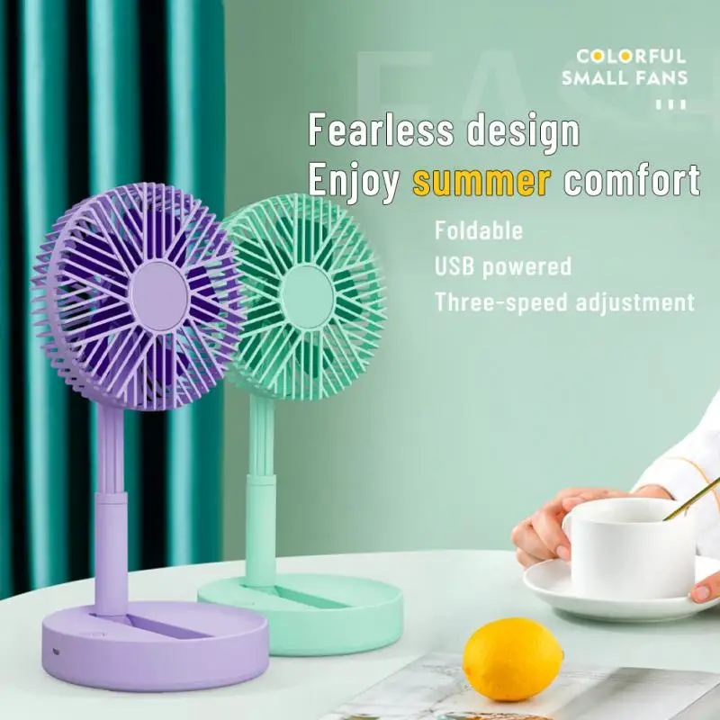 

Desktop Small Fan Rechargeable Folding Electric Fan Mini Multicolour Cooling Fans Home Accessories Portable Silent Comfortable