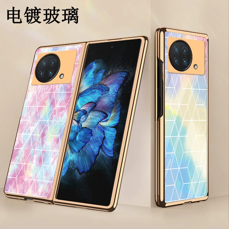 

Складной чехол для Vivo X, складной чехол для телефона Vivo X, популярный Гальванизированный стеклянный складной защитный чехол для экрана