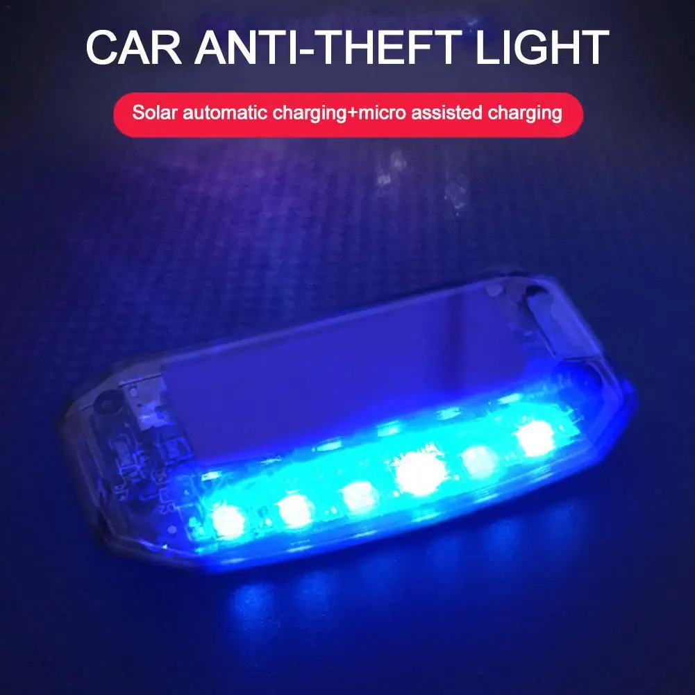 

Auto Anti-Theft Fake Simulated Solar Vibration Blue or Red LEDs Flash Light Car Alarm Security Burglar Deterrent