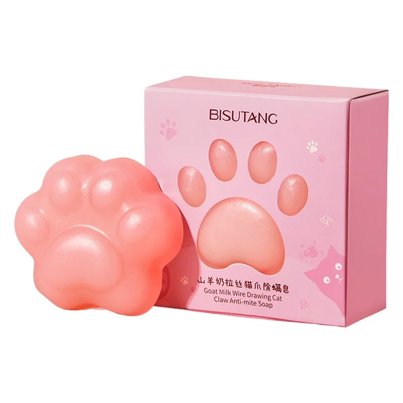 

Goat's Milk Brushed Cat's Paw Soap Goat Milk Soap Hydrating Cleanser Soap Face Cleaning Soap Whitening Moisturizing Soap