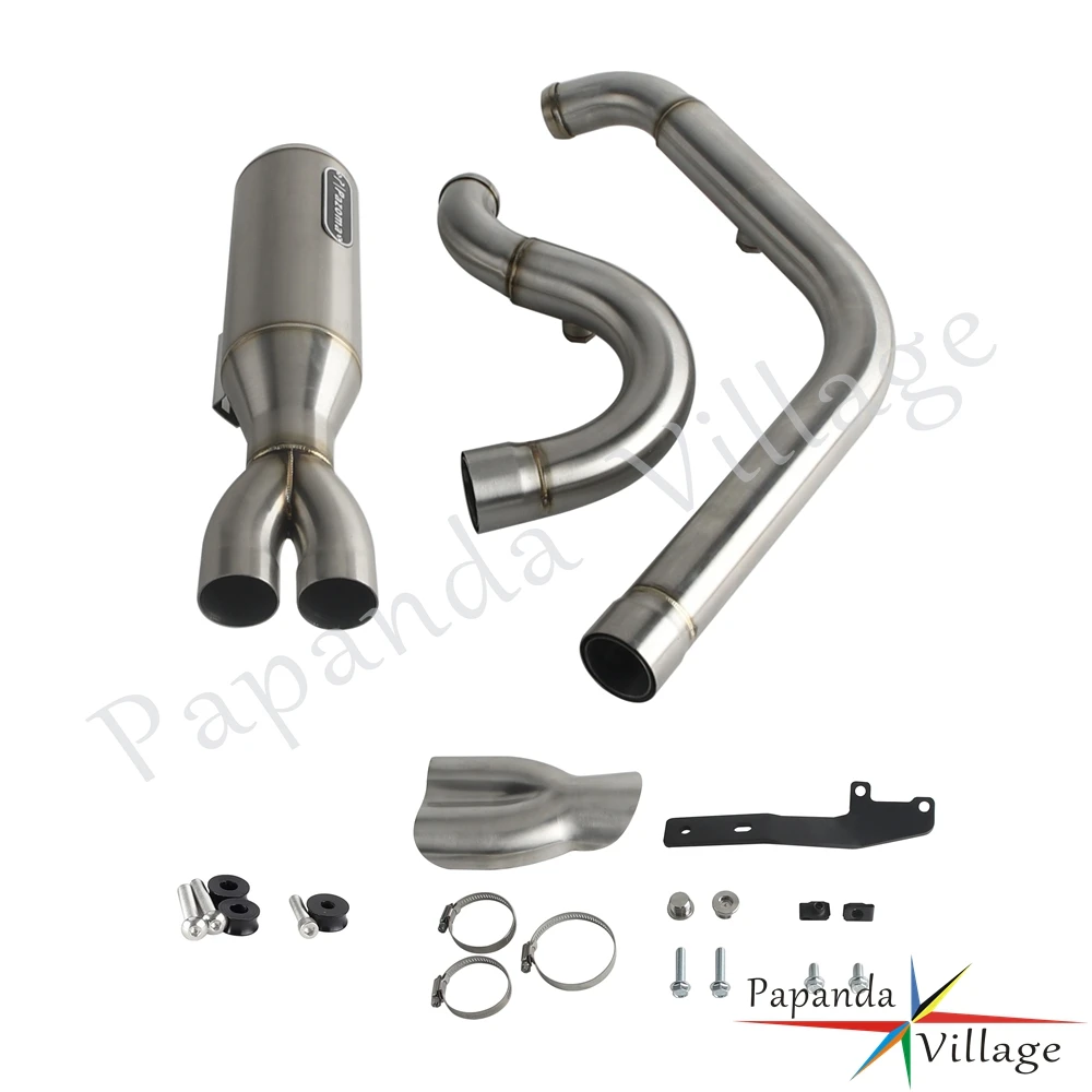 Фото 2-в-1 Big Bore Полная выхлопная система Трубы глушителя для Harley M8 Softail Low Rider S ST Fat Street Bob Standard Slim Deluxe 18- №5