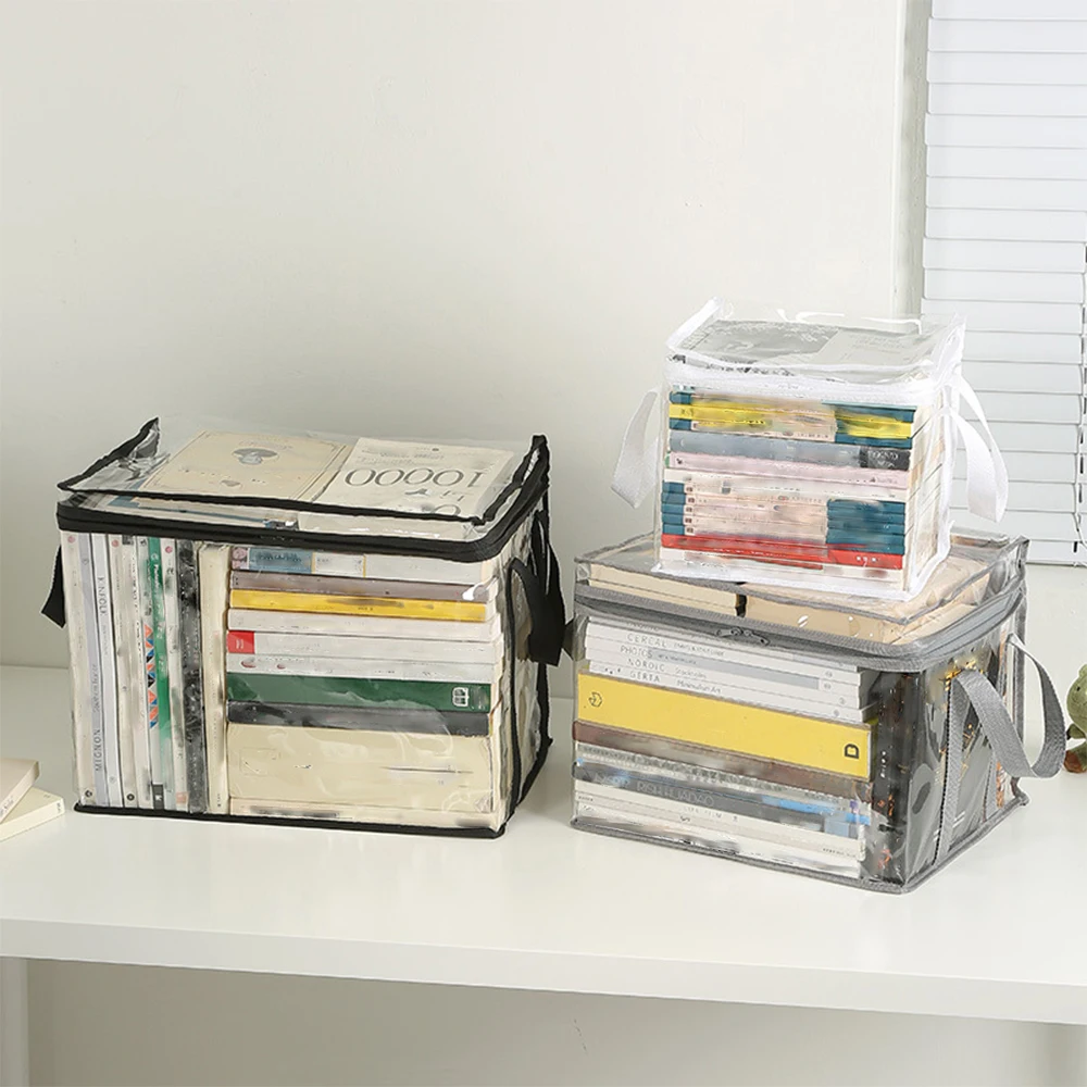 Прозрачная Сумка Для Хранения Книг Прочная Непористая Портативная С Ручкой