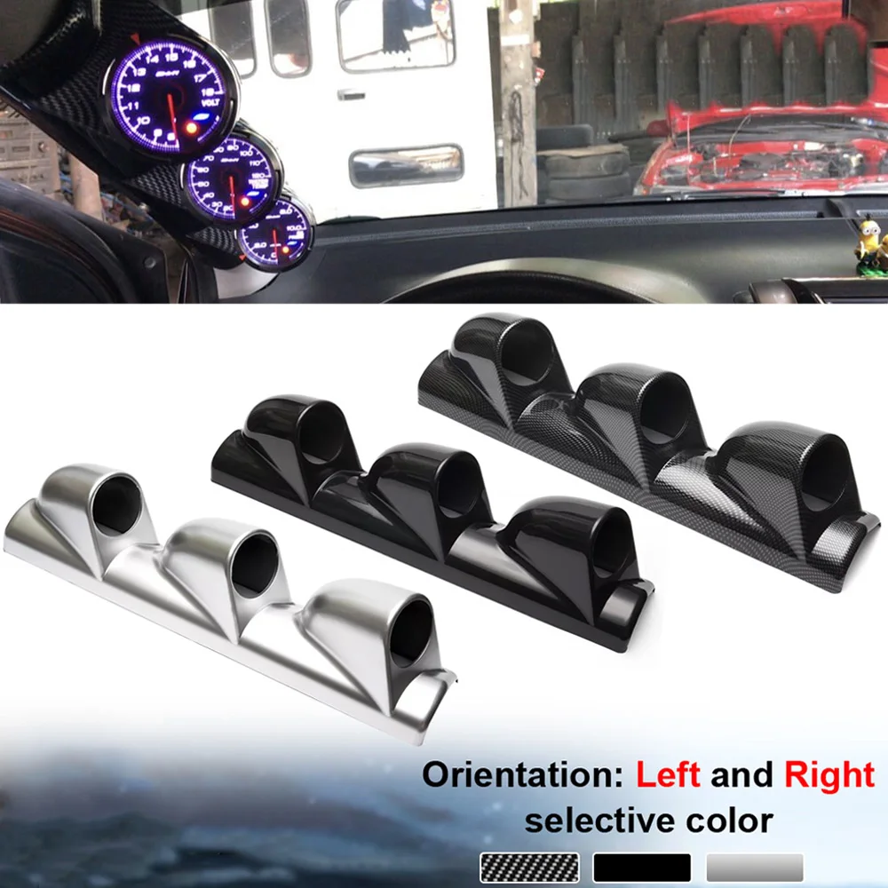 

Universal Gauge Cup Car Meters Mount Holder 2 inch 52mm 60mm Gauge Pod 3 Hole Left/Right A-Pillar Meter Pod Carbon Fiber