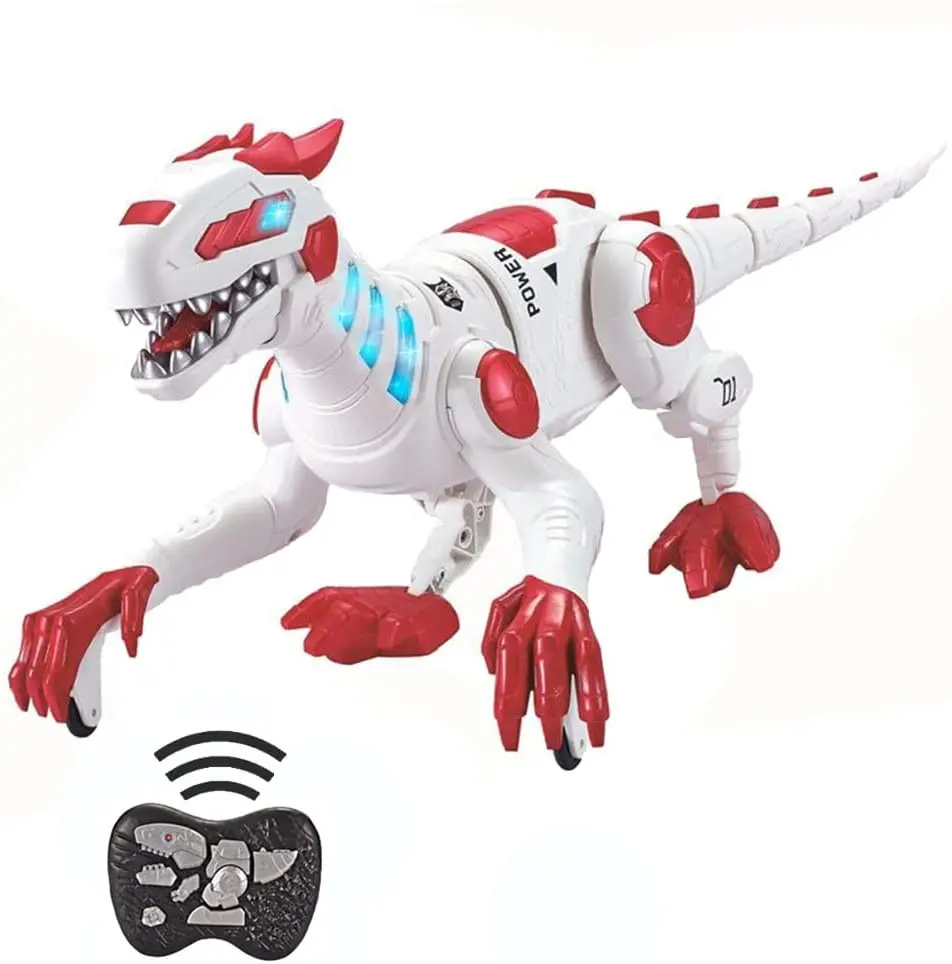 

2.4Ghz Radio Remote Control Dinosaur Boys Toys Led Light Up Walking Roaring Realistic Rc Mechanical Dinosaur Model Kids Toy Gift