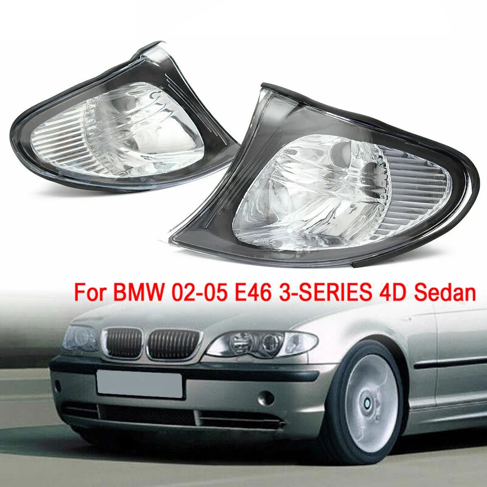 

Left / Right Corner Lights Brake Turn Signal Lamps Parking Light Lamp Trim For BMW 3-Series 325i 330i E46 02-05 Car Lighting