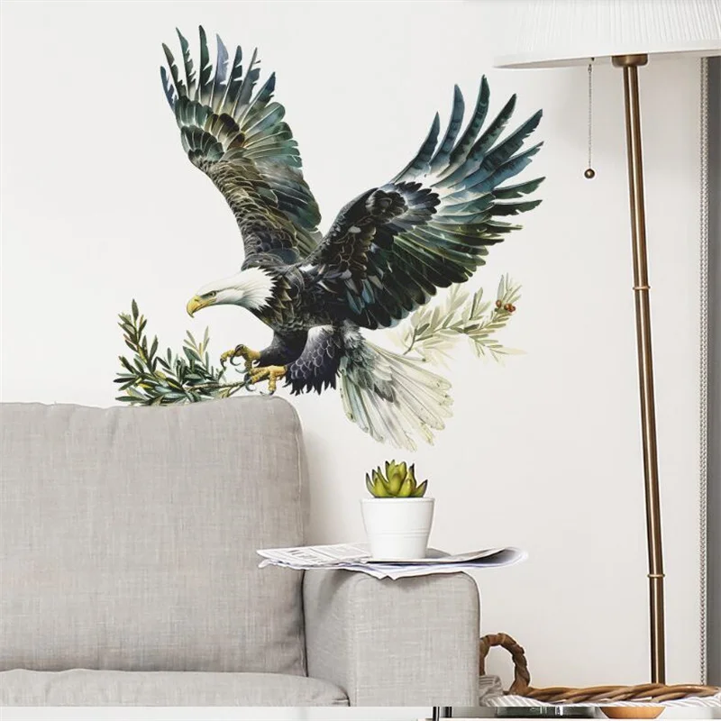 Акварельные яркие наклейки на стену с изображением Орла для гостиной дивана фона
