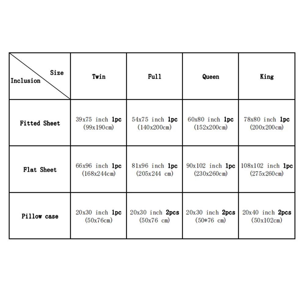 Комплект постельного белья из 4 предметов 16 дюймов с глубокими карманами