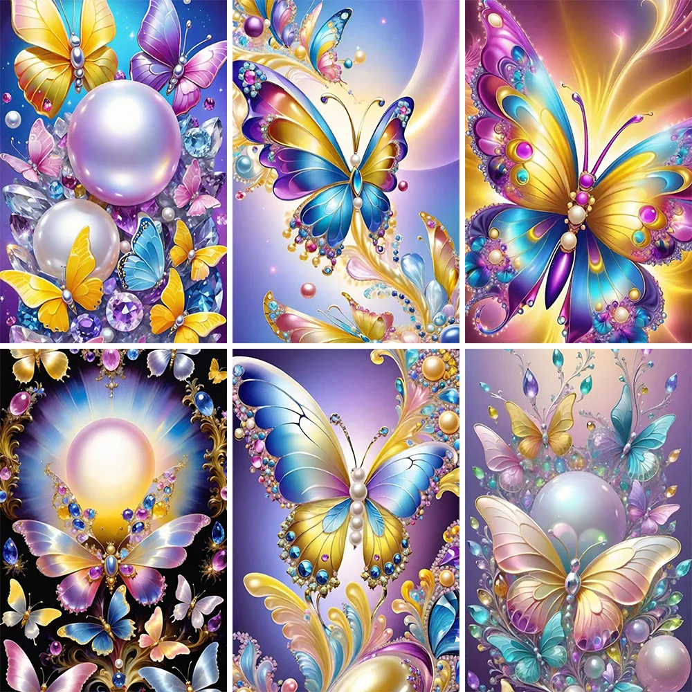 PYABPD 5D набор алмазной живописи Сделай сам вышивка крестиком Бабочка мечты мозаика